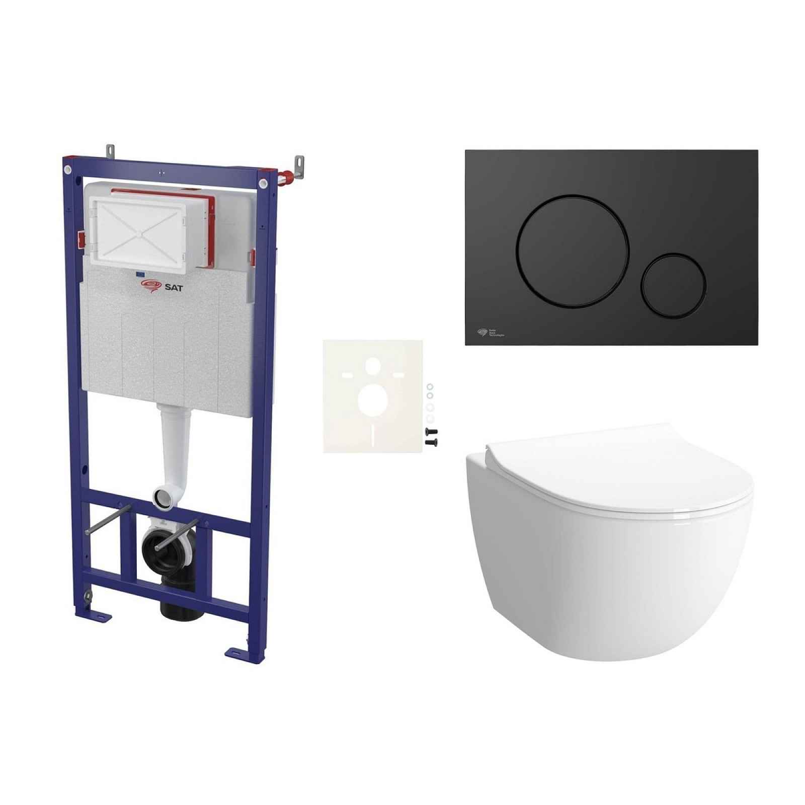 Závěsný wc set do lehkých stěn / předstěnová Vitra Sento SIKOSSSEN68K