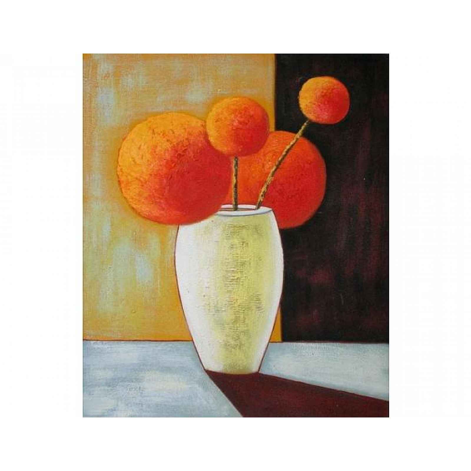 Obraz - Oranžové kulaté květiny 60 cm x 50 cm