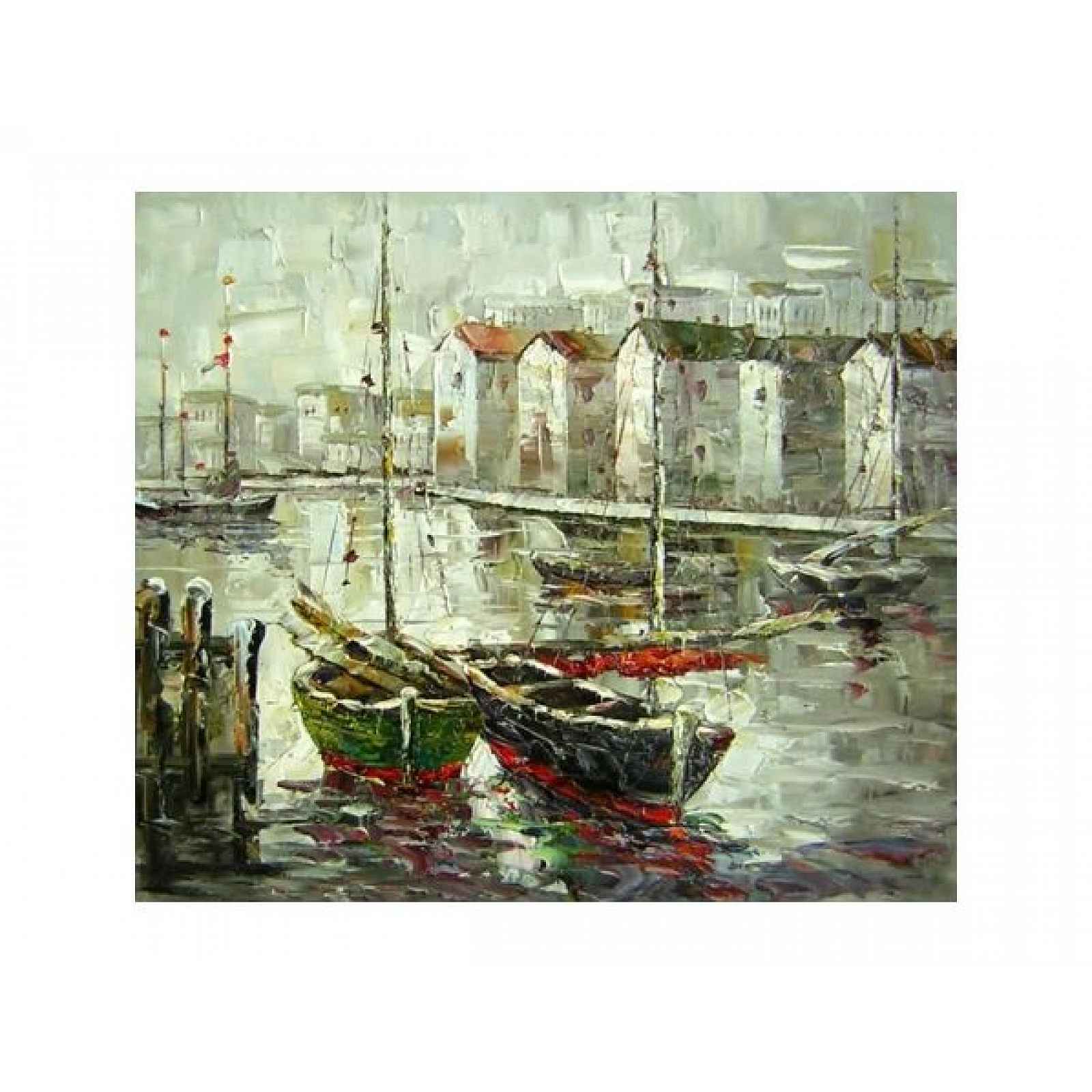 Obraz - Přístav plachetnic 50 cm x 60 cm