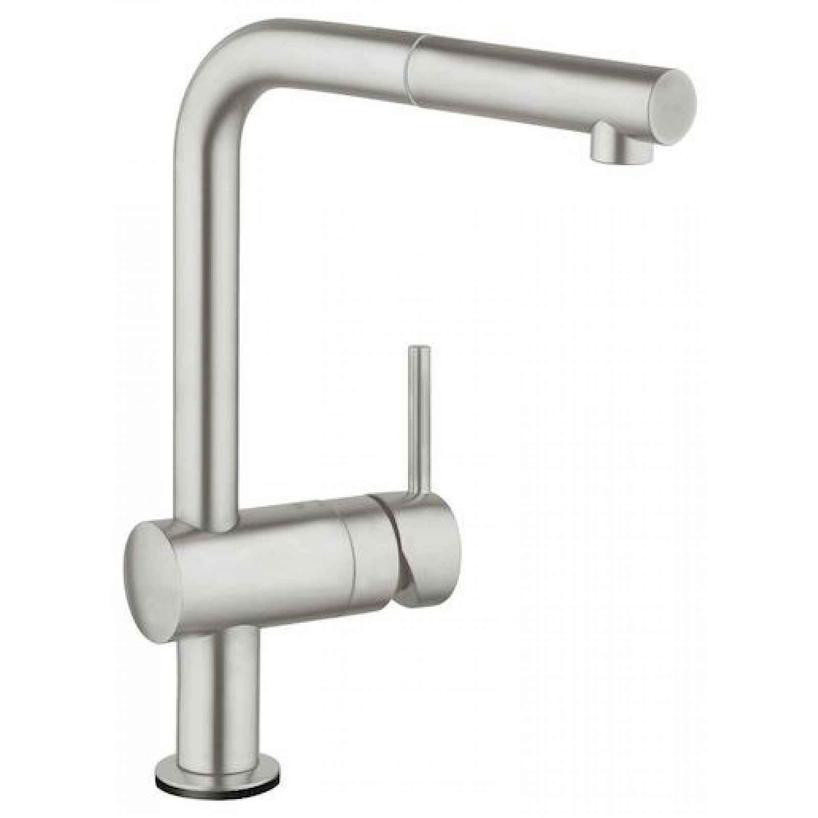 Dřezová baterie Grohe Minta Touch s vytahovací sprškou supersteel 31360DC1