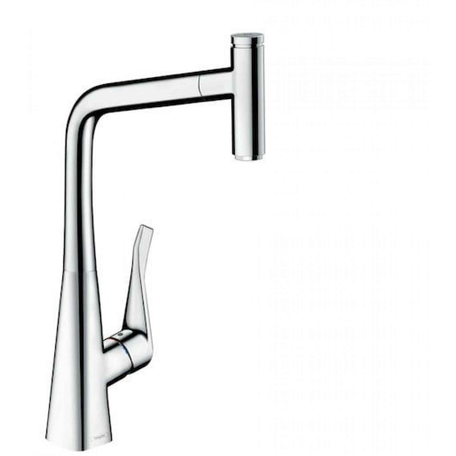 Dřezová baterie Hansgrohe Metris Select M71 s vytahovací sprškou chrom 14884000