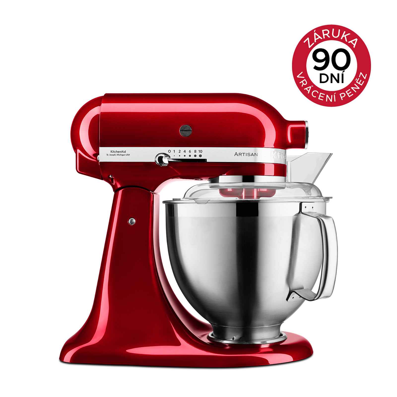 KitchenAid Kuchyňský robot Artisan 5KSM185PSECA, červená metalíza 5KSM185PSECA