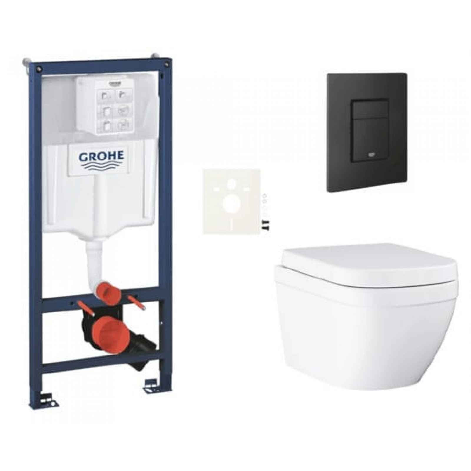 Závěsný wc set do lehkých stěn / předstěnová montáž Grohe Euro Ceramic SIKOGRSEUEKF0