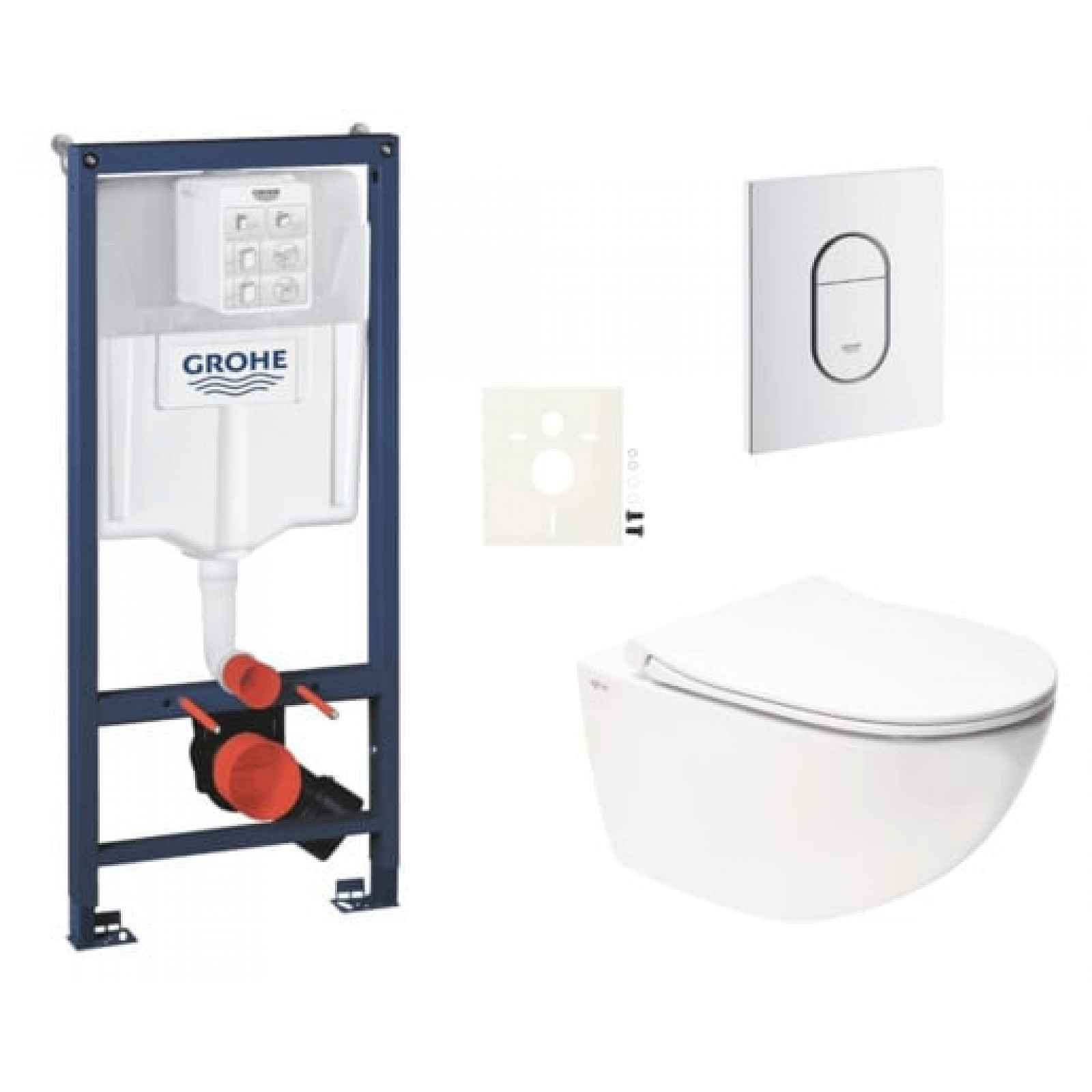 Závěsný wc set do lehkých stěn / předstěnová montáž Swiss Aqua Technologies Infinitio SIKOGRSIN11ASH0