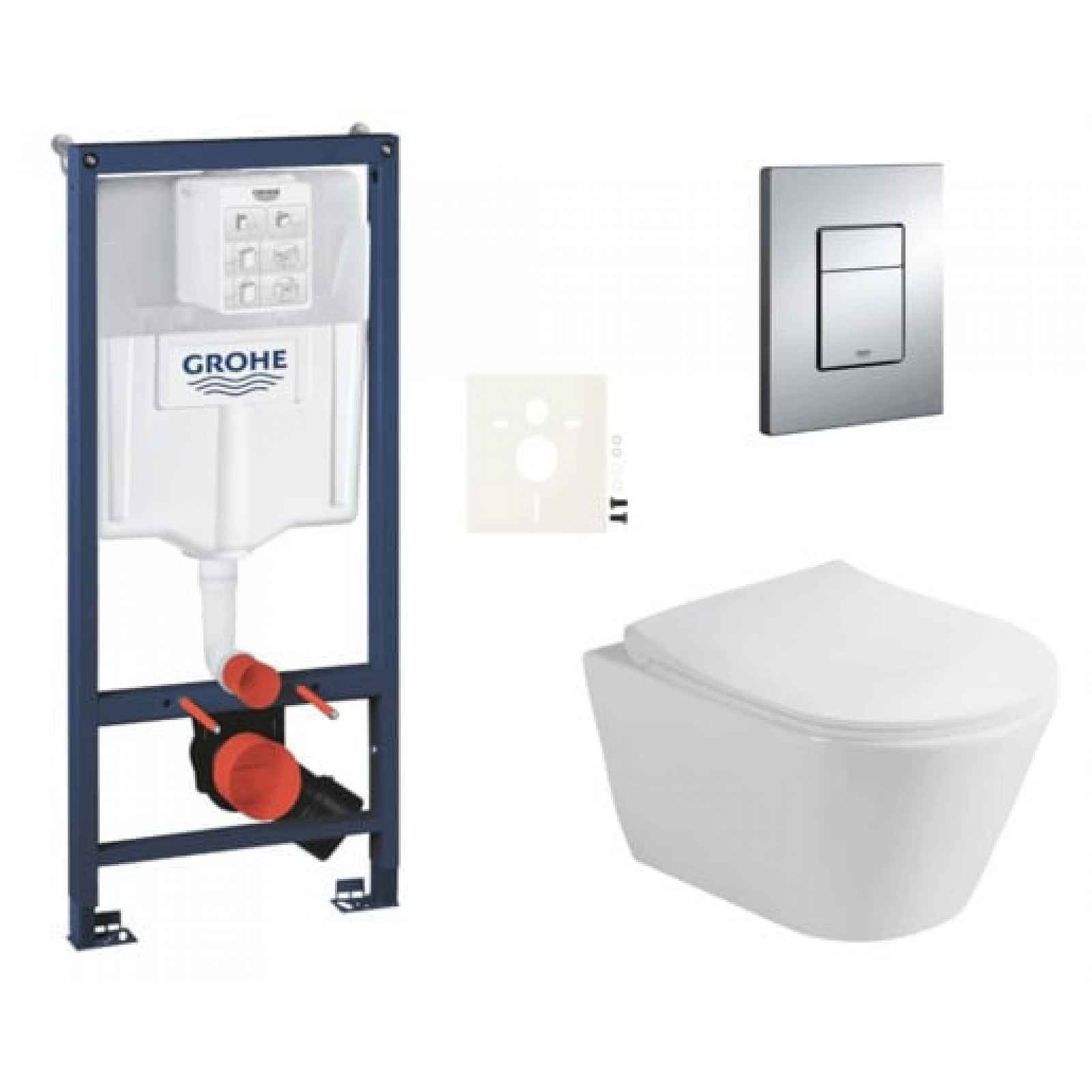 Závěsný wc set do lehkých stěn / předstěnová montáž Glacera Ava SIKOGRSAVAE