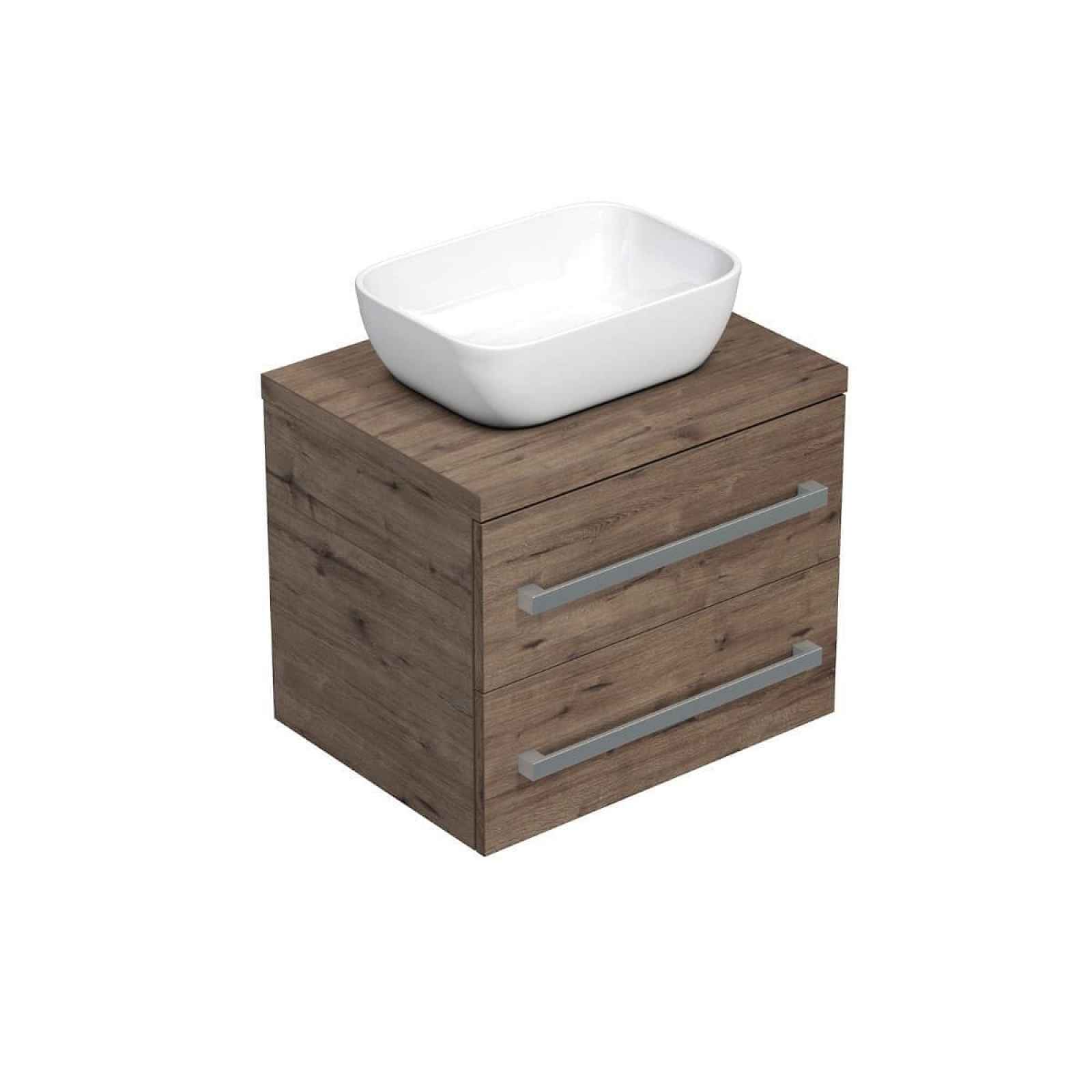 Koupelnová skříňka s krycí deskou Naturel Cube Way 60x53x46 cm dub Wellington mat CUBE461603DW45