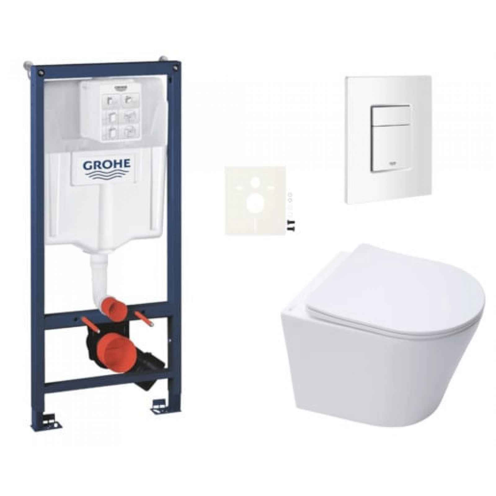 Závěsný wc set do lehkých stěn / předstěnová montáž Swiss Aqua Technologies Infinitio SIKOGRSIN10SCSH0