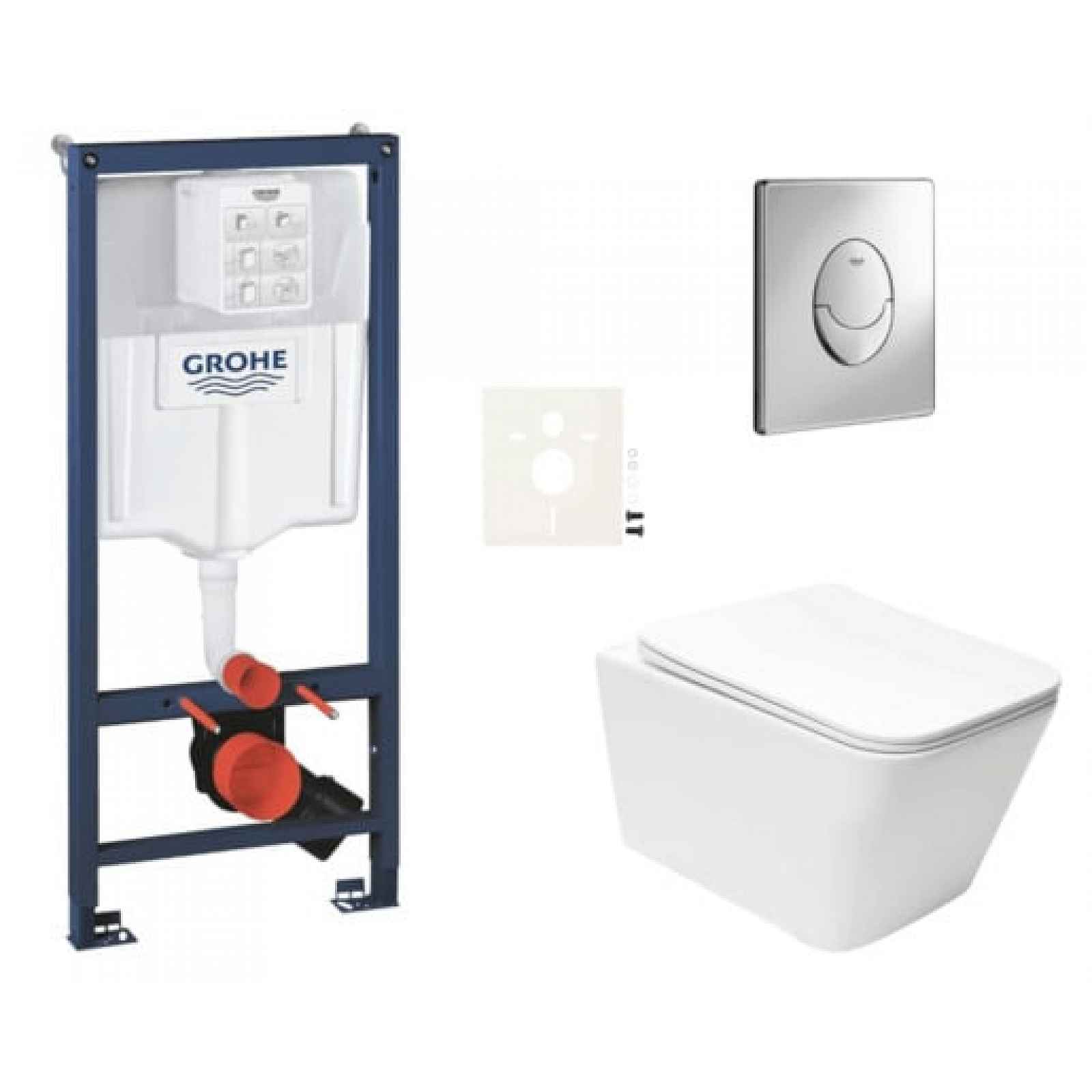 Závěsný wc set do lehkých stěn / předstěnová montáž Swiss Aqua Technologies Infinitio SIKOGRSIN12SA