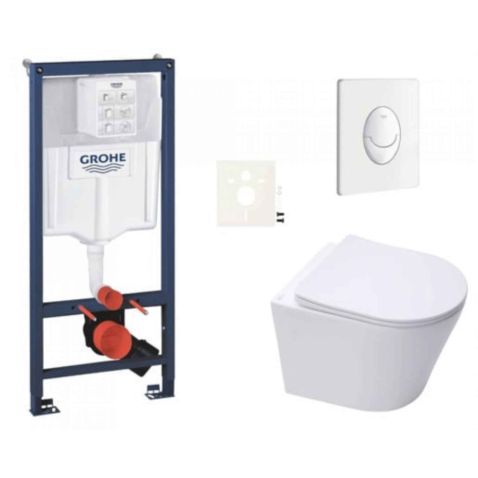 Závěsný wc set do lehkých stěn / předstěnová montáž Swiss Aqua Technologies Infinitio SIKOGRSIN10SASH0