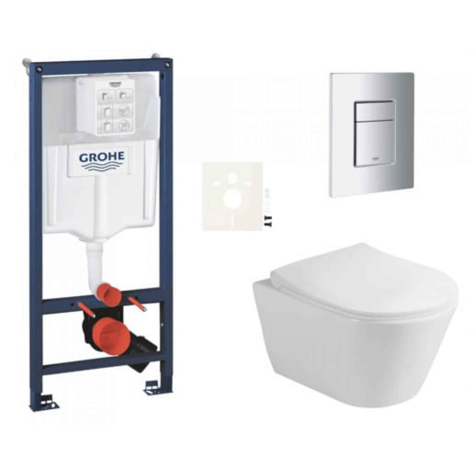 Závěsný wc set do lehkých stěn / předstěnová montáž Glacera Ava SIKOGRSAVASCP00