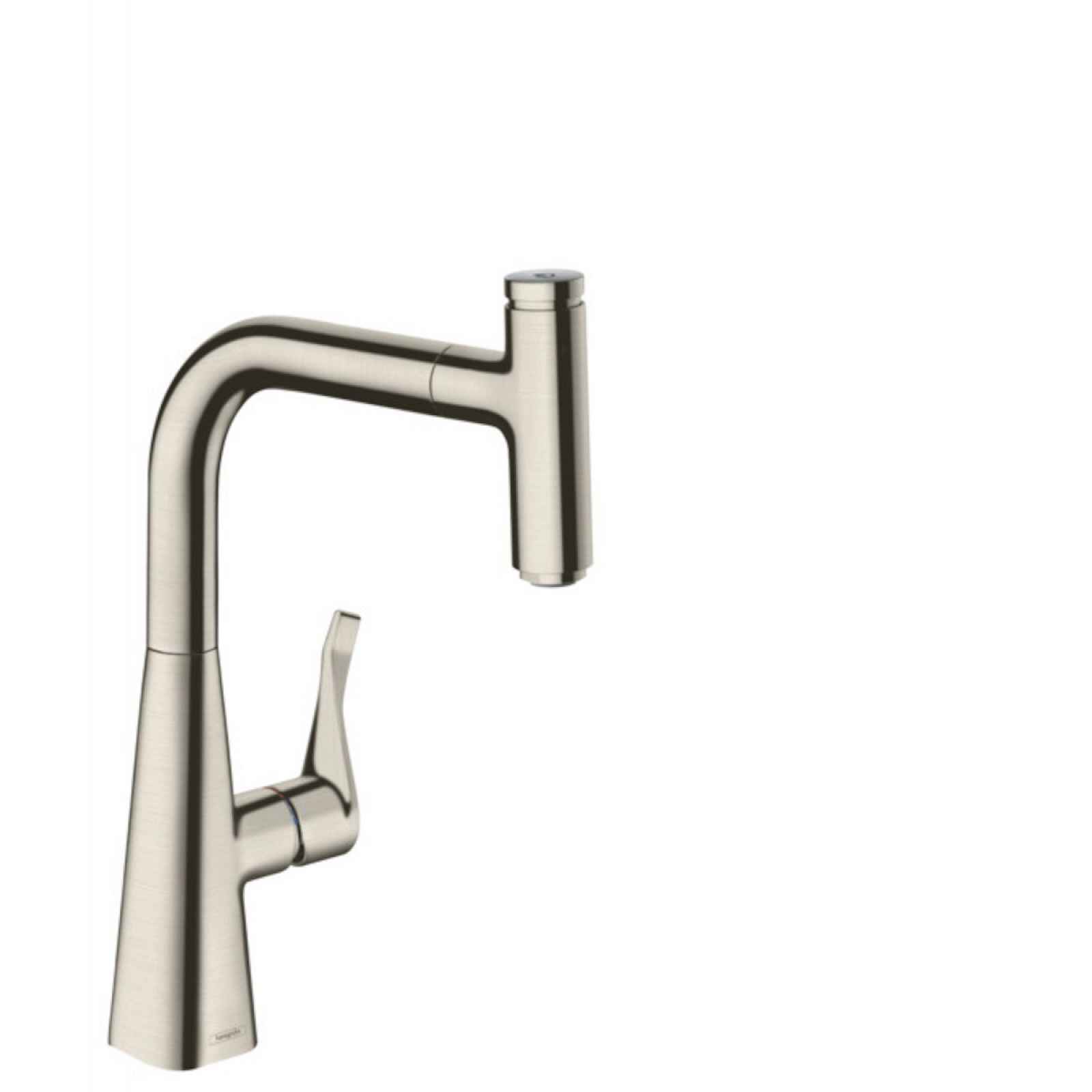 Dřezová baterie Hansgrohe Metris Select M71 s vytahovací sprškou vzhled nerezu 14857800