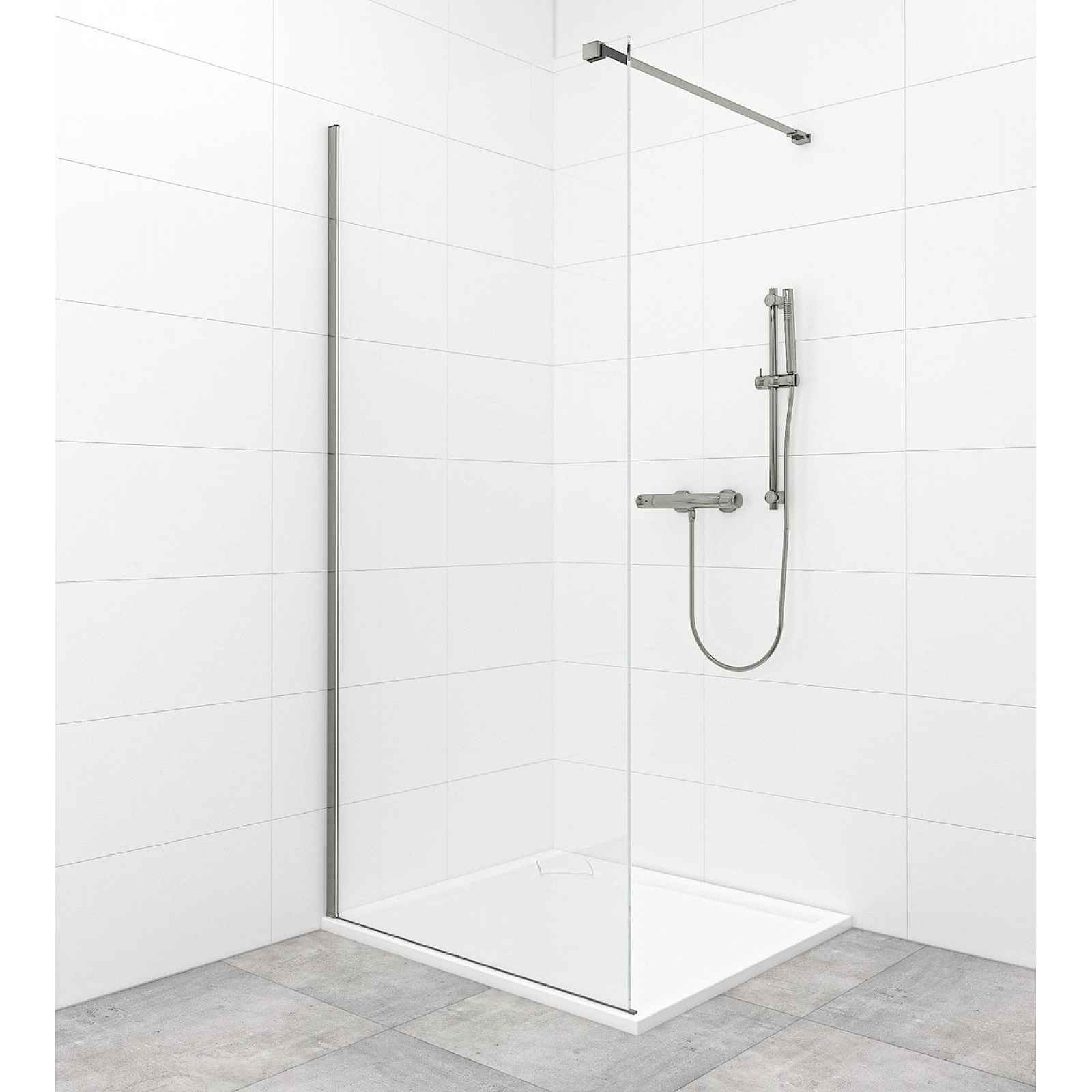 Sprchová zástěna Walk-In / dveře 110 cm SAT Walk-in v barvě profilu PVD Gun metal SATBWI110PRGM