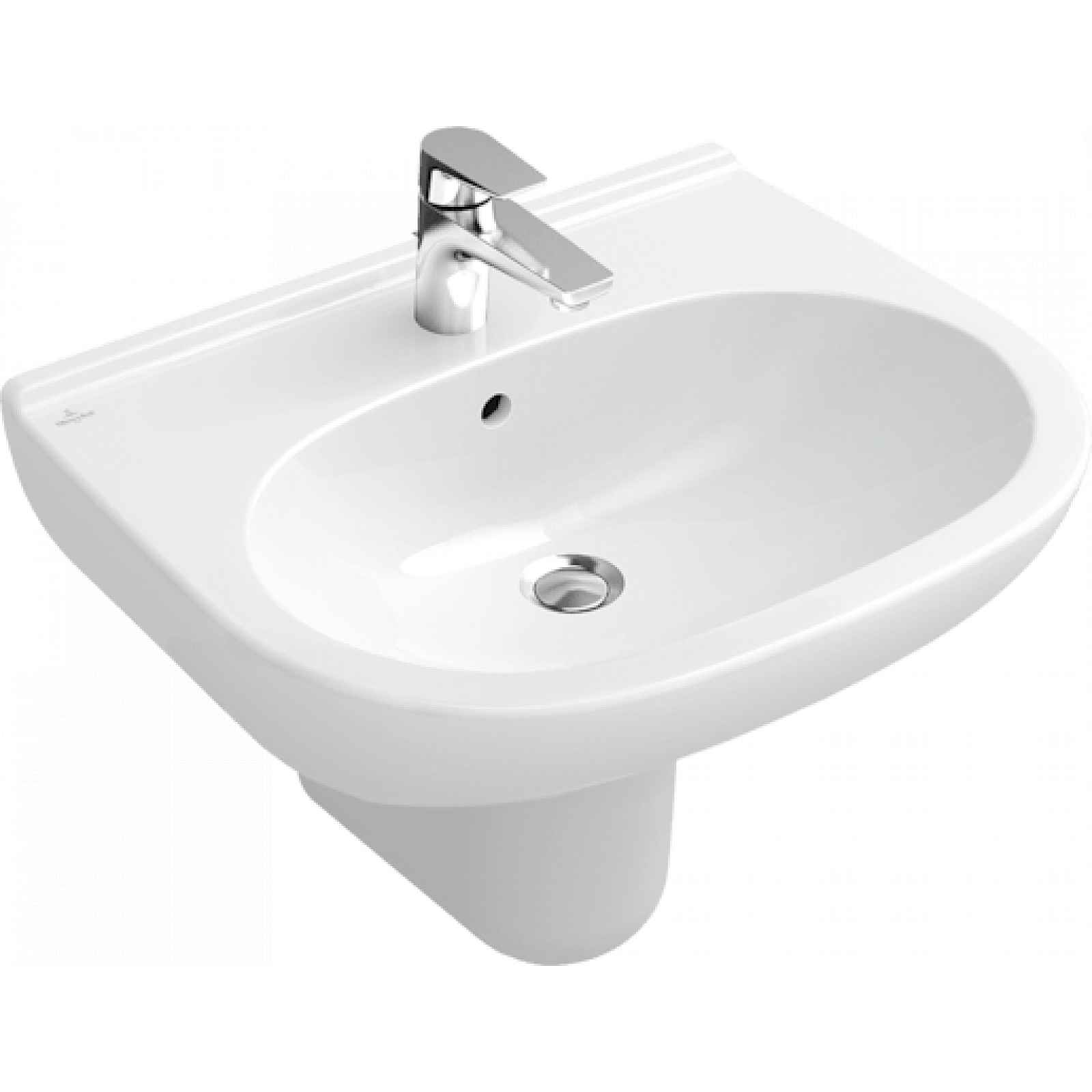 Umyvadlo Villeroy & Boch O.Novo 55x45 cm otvor pro baterii uprostřed 51605501