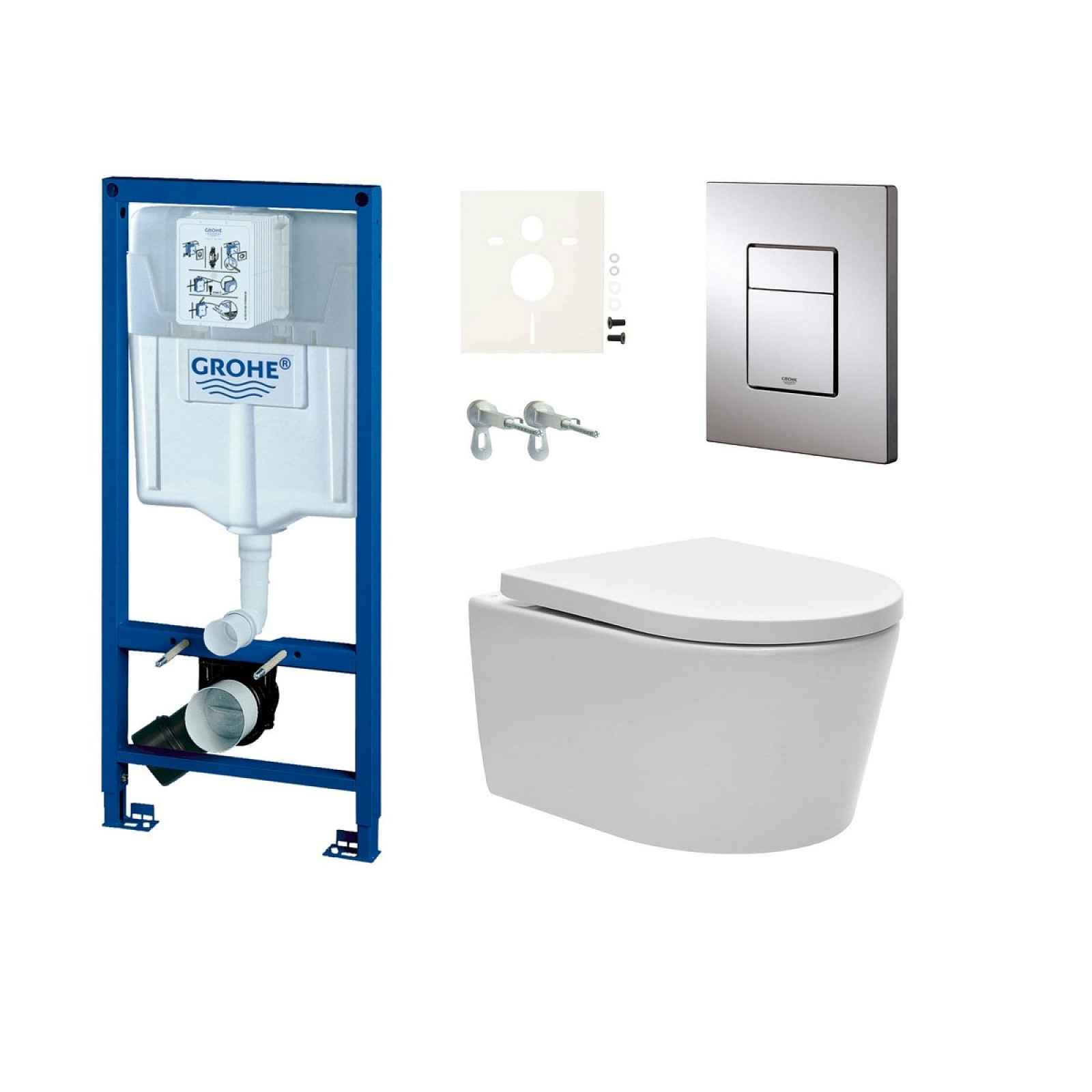 Závěsný wc set do lehkých stěn / předstěnová Swiss Aqua Technologies Brevis SIKOGRSBR1S