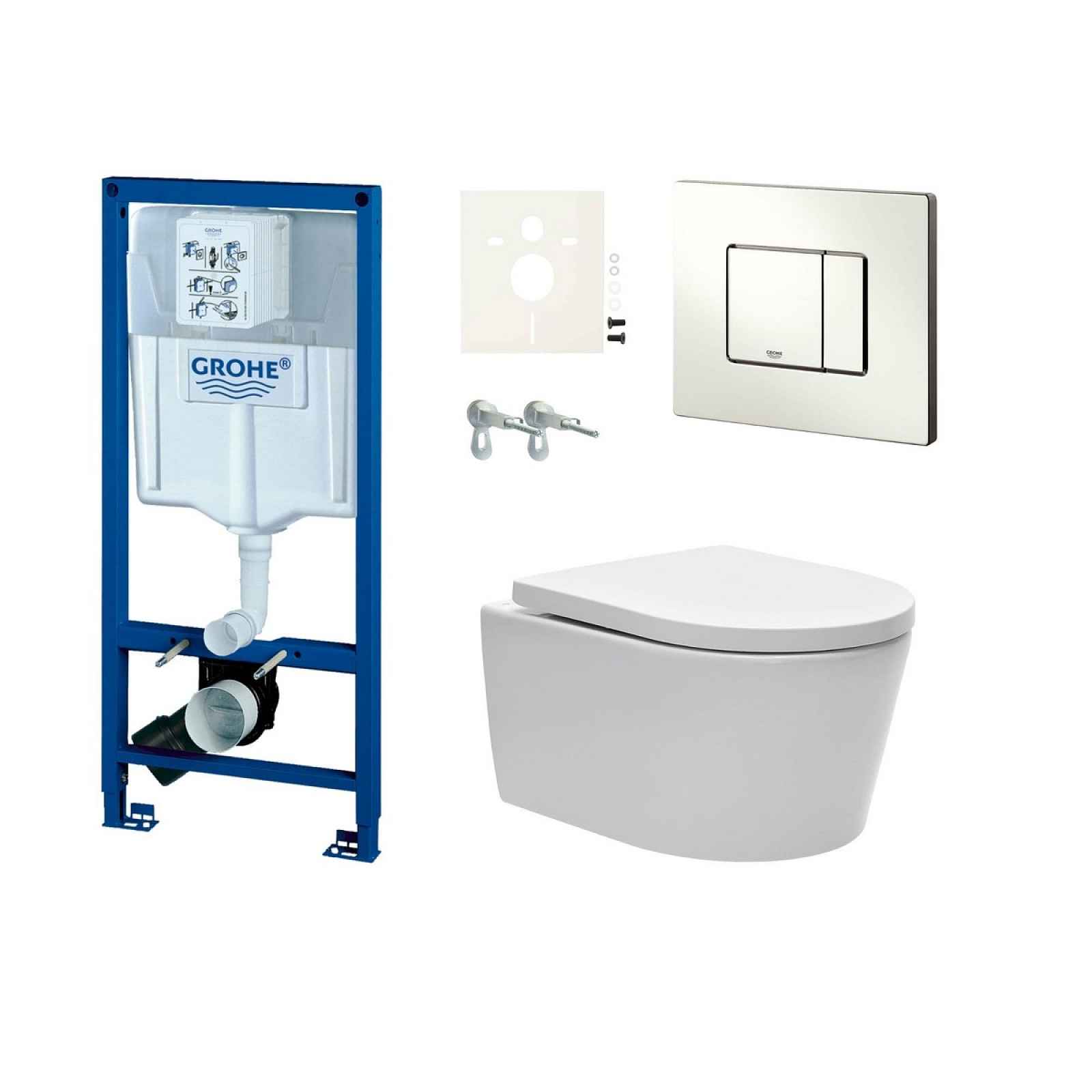 Závěsný wc set do lehkých stěn / předstěnová Swiss Aqua Technologies Brevis SIKOGRSBR2S