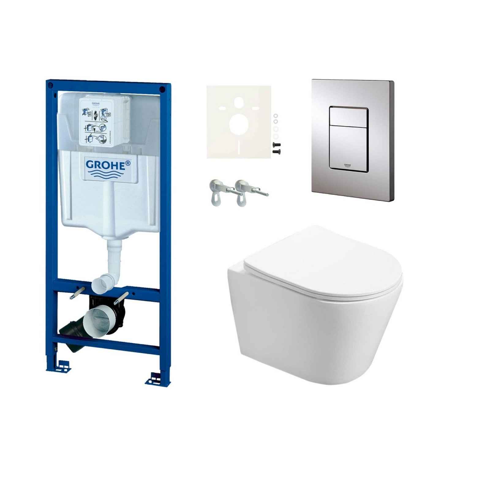 Závěsný wc set do lehkých stěn / předstěnová Swiss Aqua Technologies Infinitio SIKOGRSIN1S