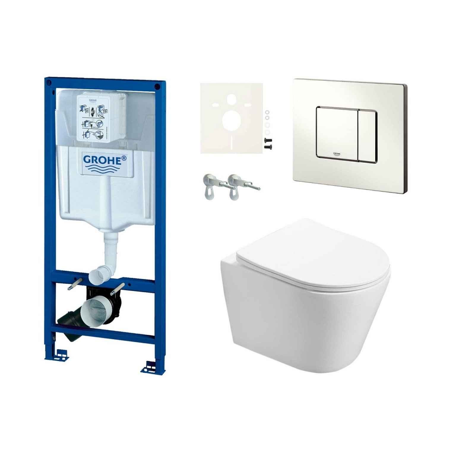 Závěsný wc set do lehkých stěn / předstěnová Swiss Aqua Technologies Infinitio SIKOGRSIN2S