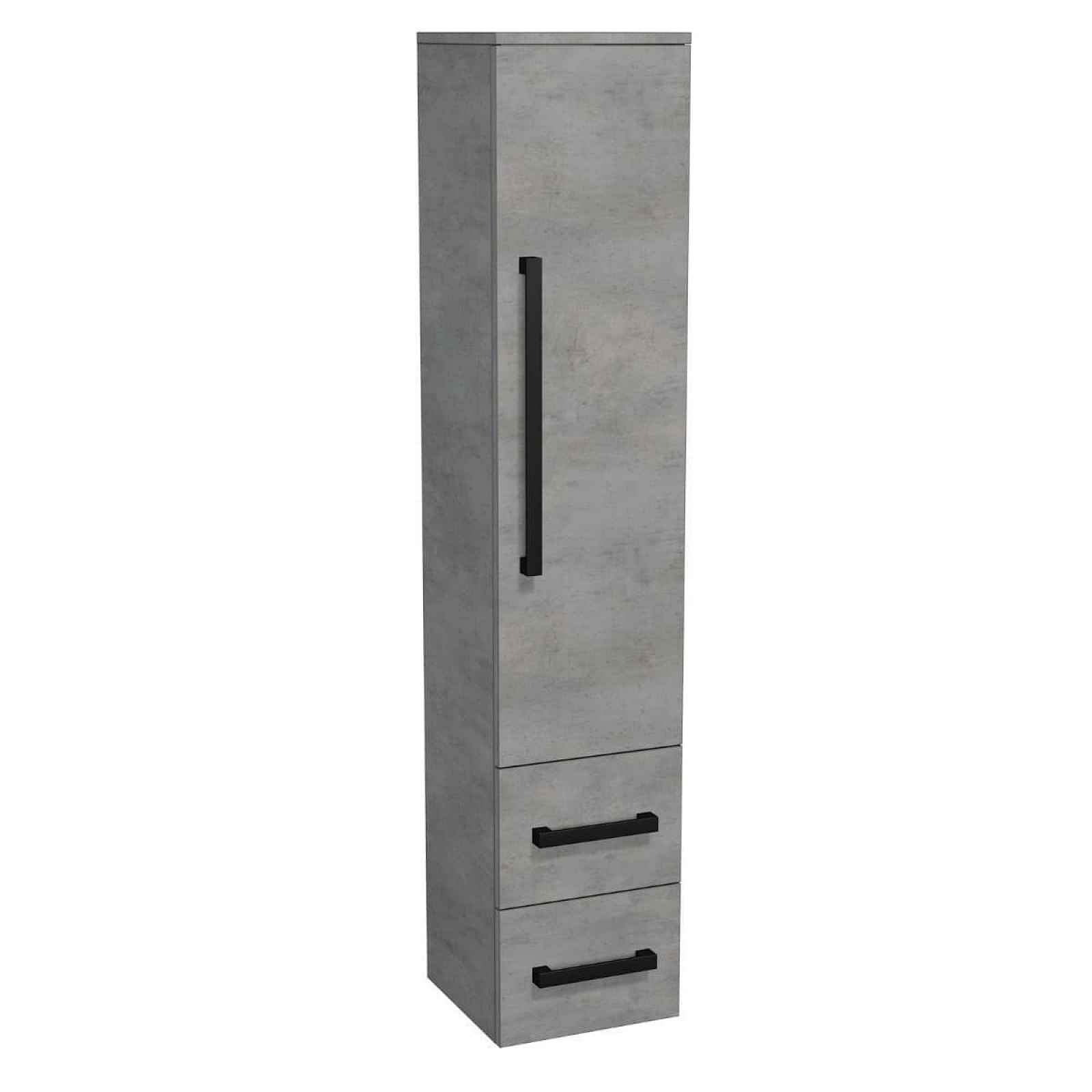 Koupelnová skříňka vysoká SAT Cube Way 35x163x33 cm beton mat CUBE3CV35BE