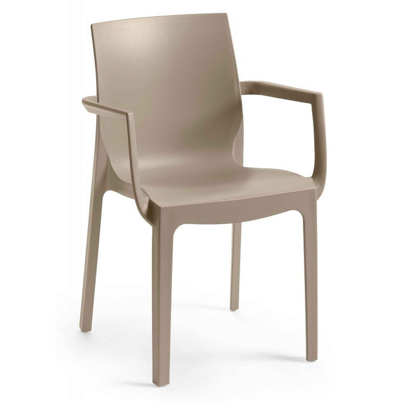 Jídelní židle EMMA ARMCHAIR Rojaplast Šedohnědá taupe