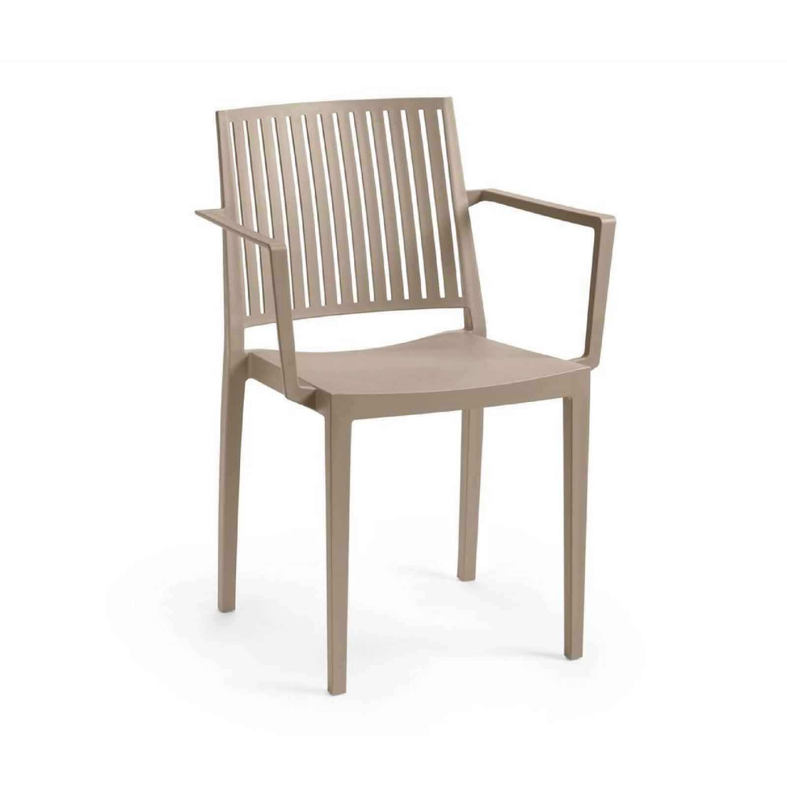 Jídelní židle BARS ARMCHAIR Rojaplast Šedohnědá taupe