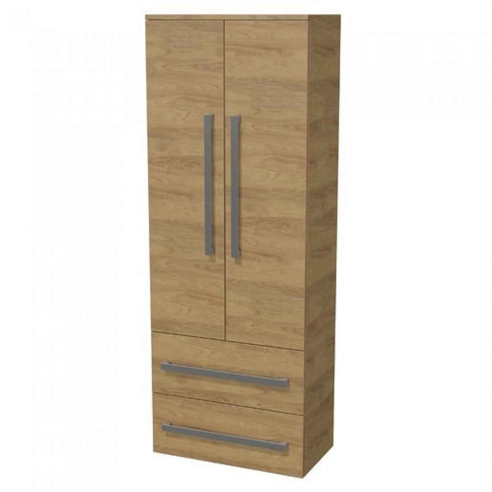 Koupelnová skříňka vysoká SAT Cube Way 60x163x33 cm dub Hickory CUBE3CHV60DH