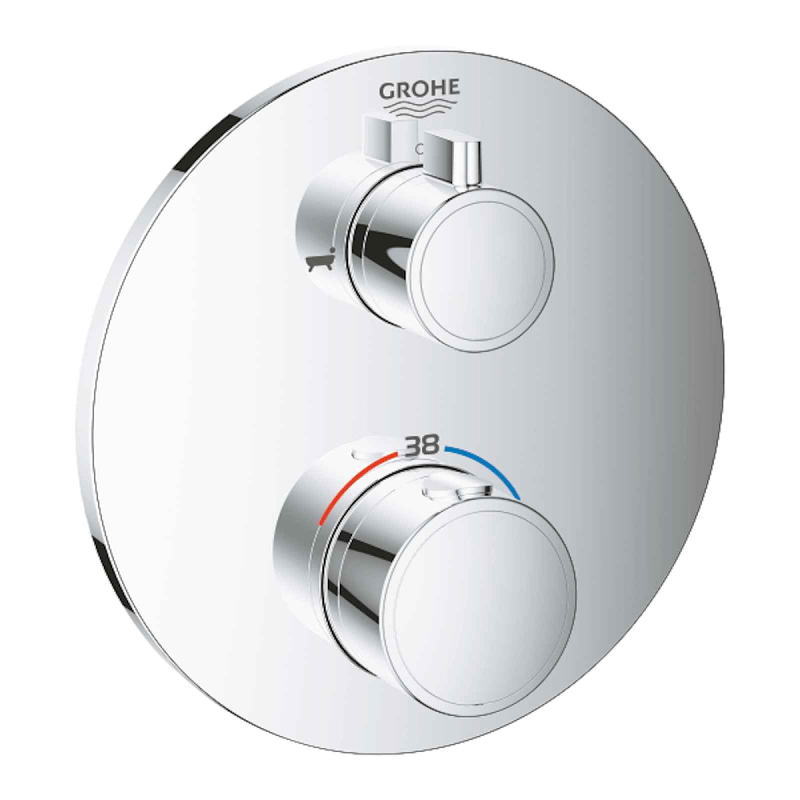 Termostat Grohe Grohtherm bez podomítkového tělesa chrom 24077000