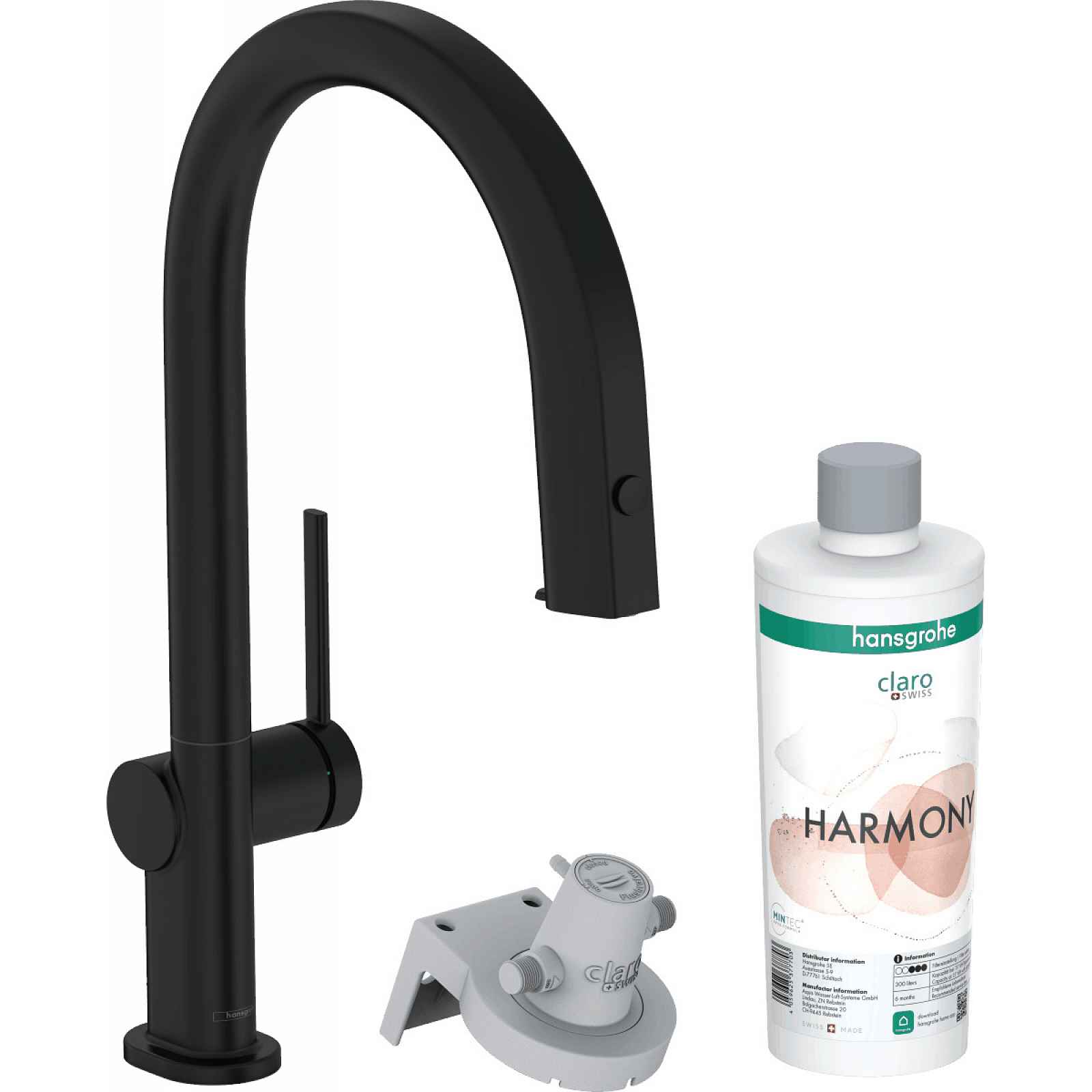 Dřezová baterie Hansgrohe Aqittura bez výpusti matná černá 76801670