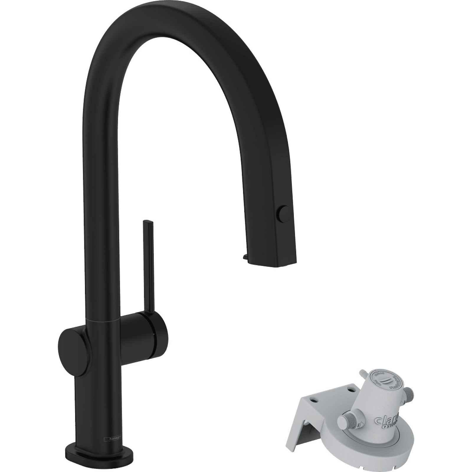 Dřezová baterie Hansgrohe Aqittura bez výpusti matná černá 76803670