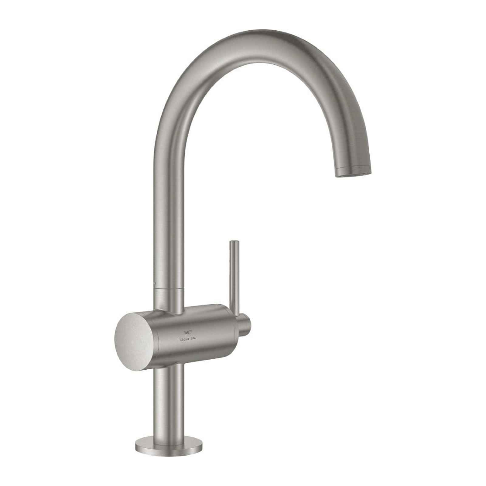 Umyvadlová baterie Grohe Atrio s clic-clacem supersteel 24362DC0