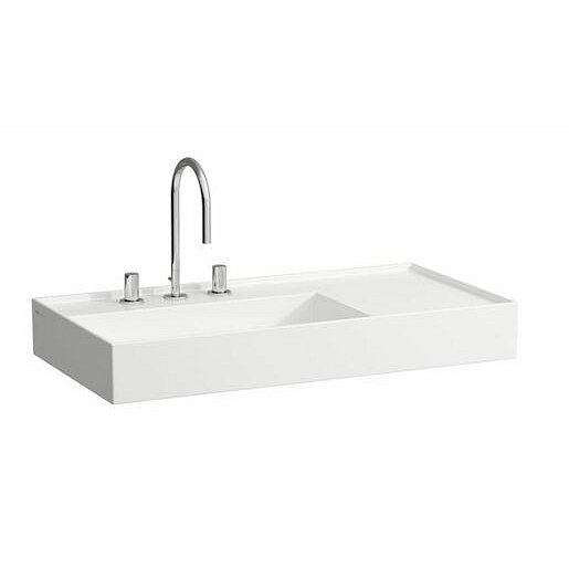 Umyvadlo Laufen Kartell By Laufen 90x46 cm otvor pro baterii, bez přepadu H8103380001111