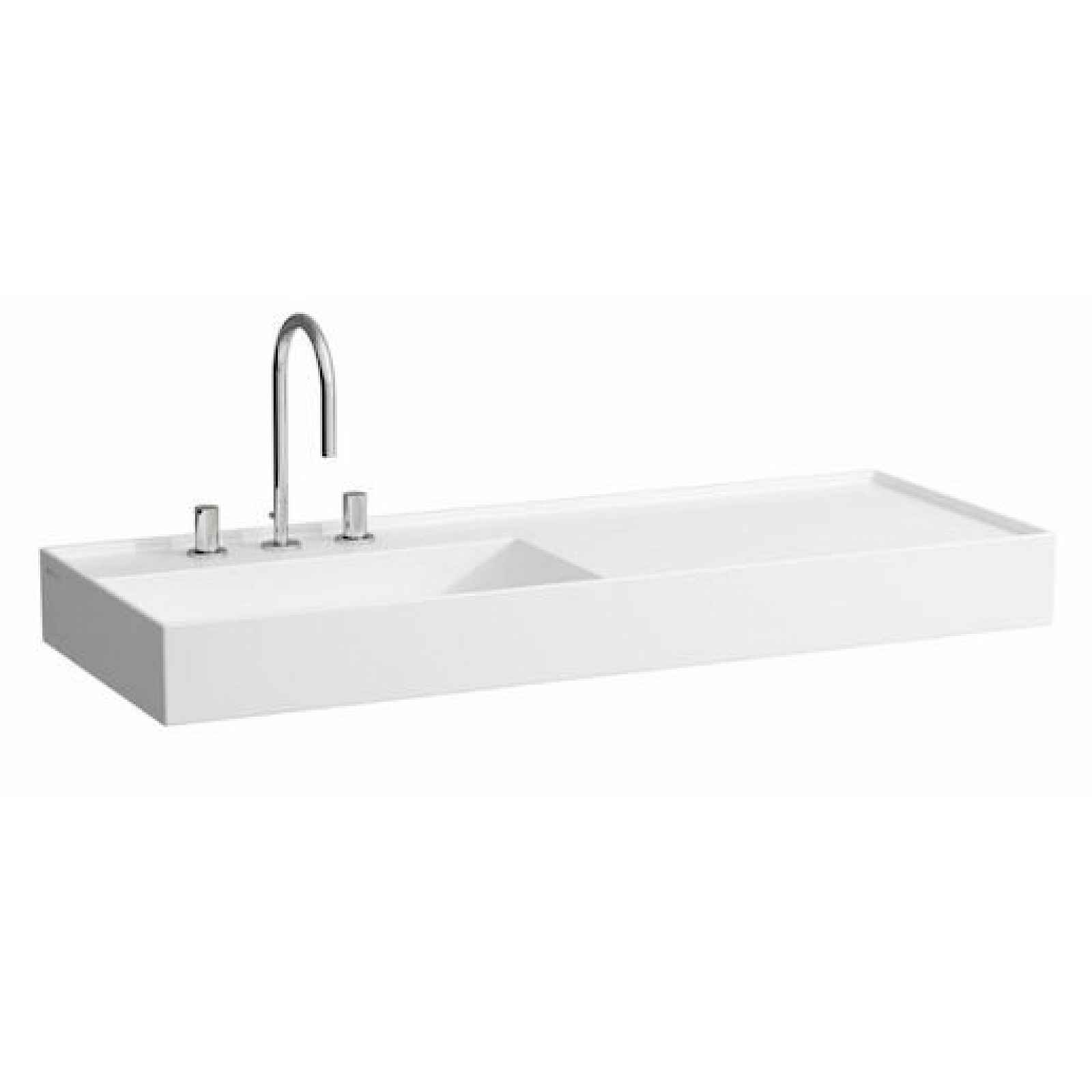 Umyvadlo Laufen Kartell By Laufen 120x46 cm otvor pro baterii, bez přepadu H8133320001111