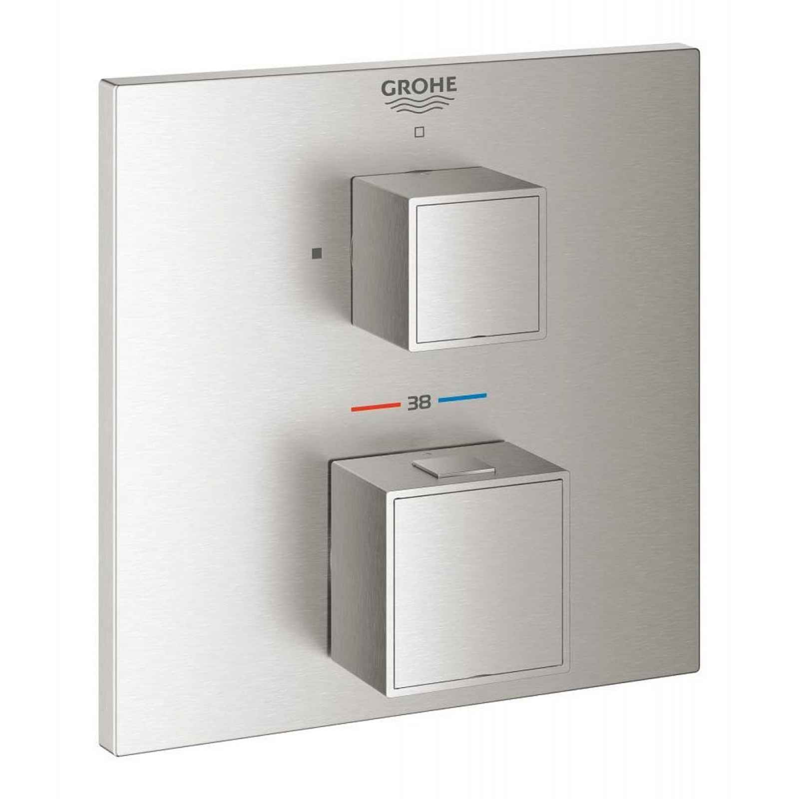 Sprchová baterie Grohe GROHTHERM CUBE bez podomítkového tělesa supersteel 24153DC0