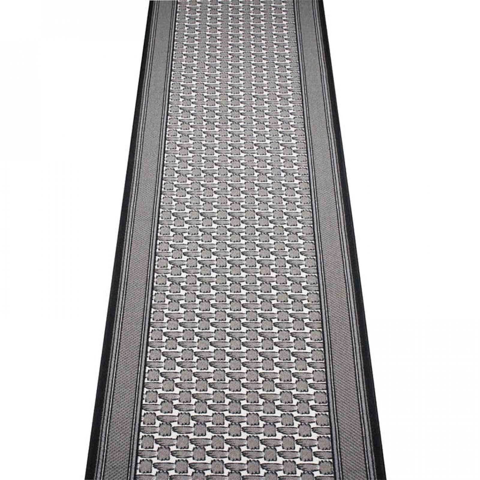 Vopi Kusový koberec GRENOBLE stříbrná 67 x 350 cm
