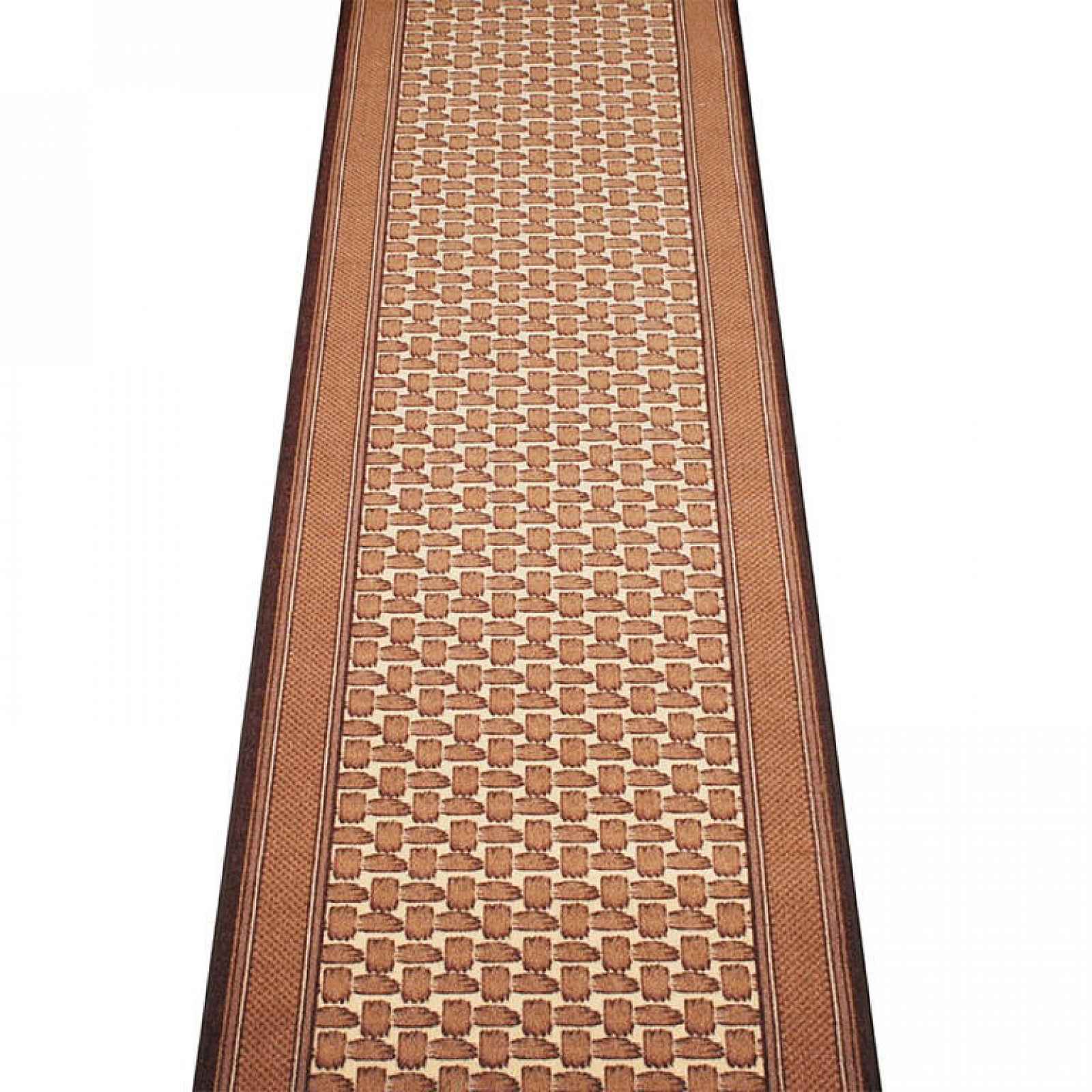 Vopi Kusový koberec GRENOBLE hnědá 67 x 250 cm