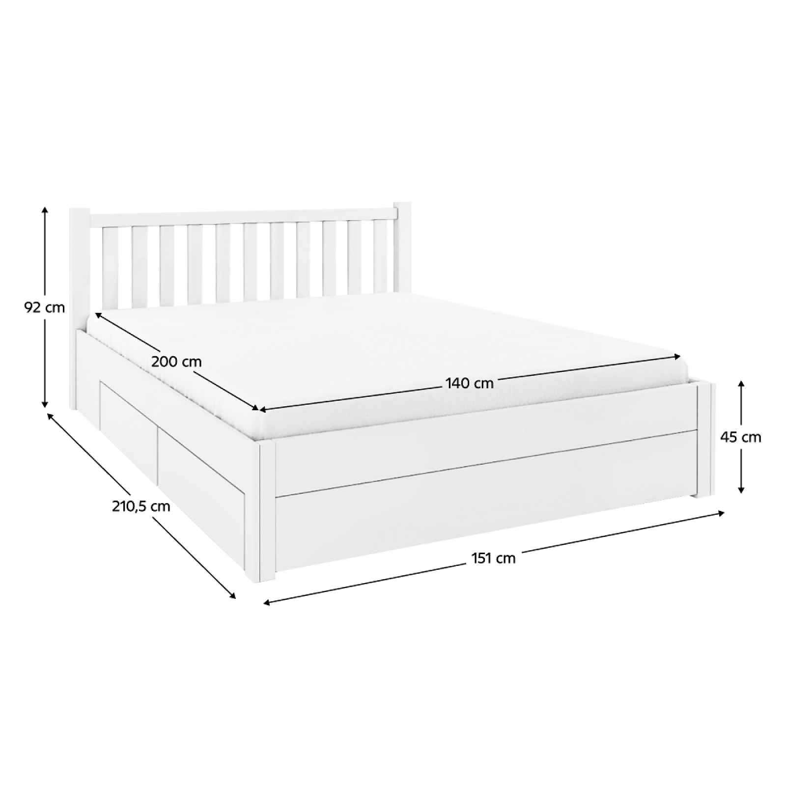 Postel s úložným prostorem LUSY Tempo Kondela 140 cm