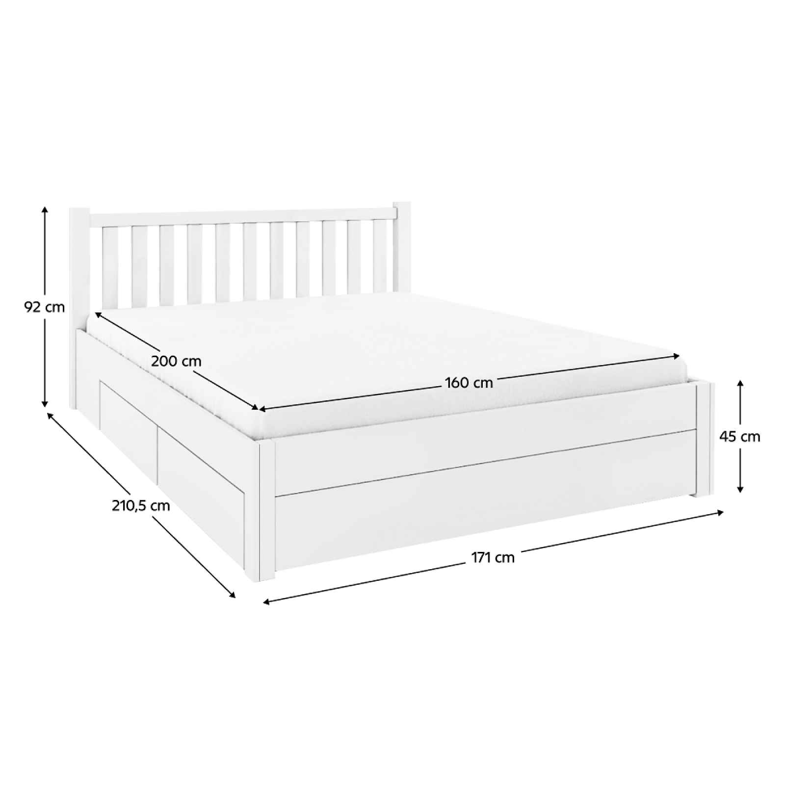 Postel s úložným prostorem LUSY Tempo Kondela 160 cm