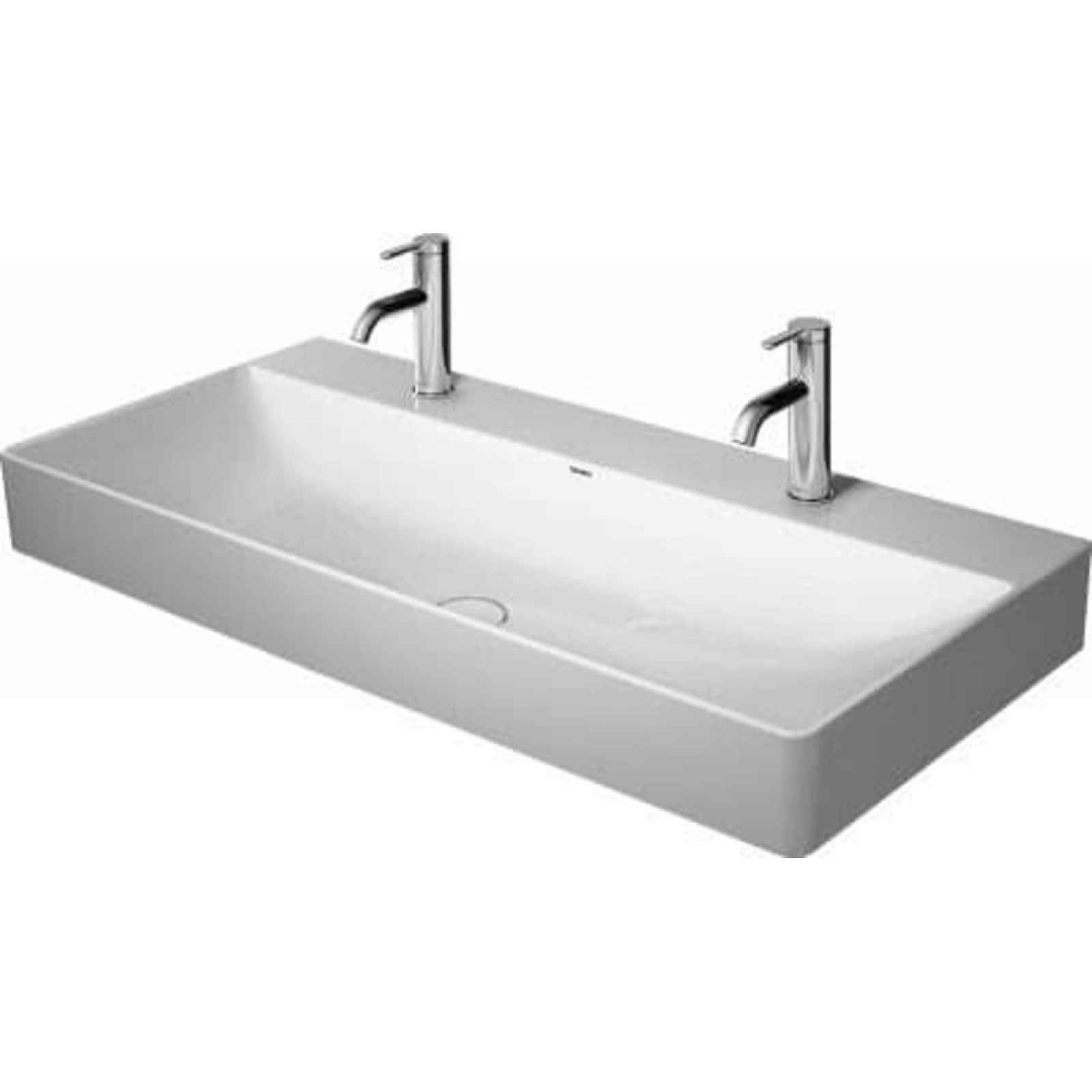 Dvojumyvadlo Duravit DuraSquare 100x47 cm dva otvory pro baterii 2353100043