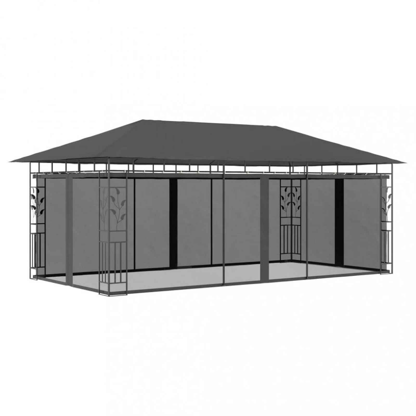 Zahradní altán s moskytiérou 6 x 3 m Dekorhome Krémová