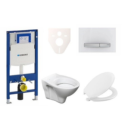 Závěsný set WC S-line + modul Geberit Duofix s tlačítkem Sigma 50 (alpská bílá) 111.300.00.5 NR8