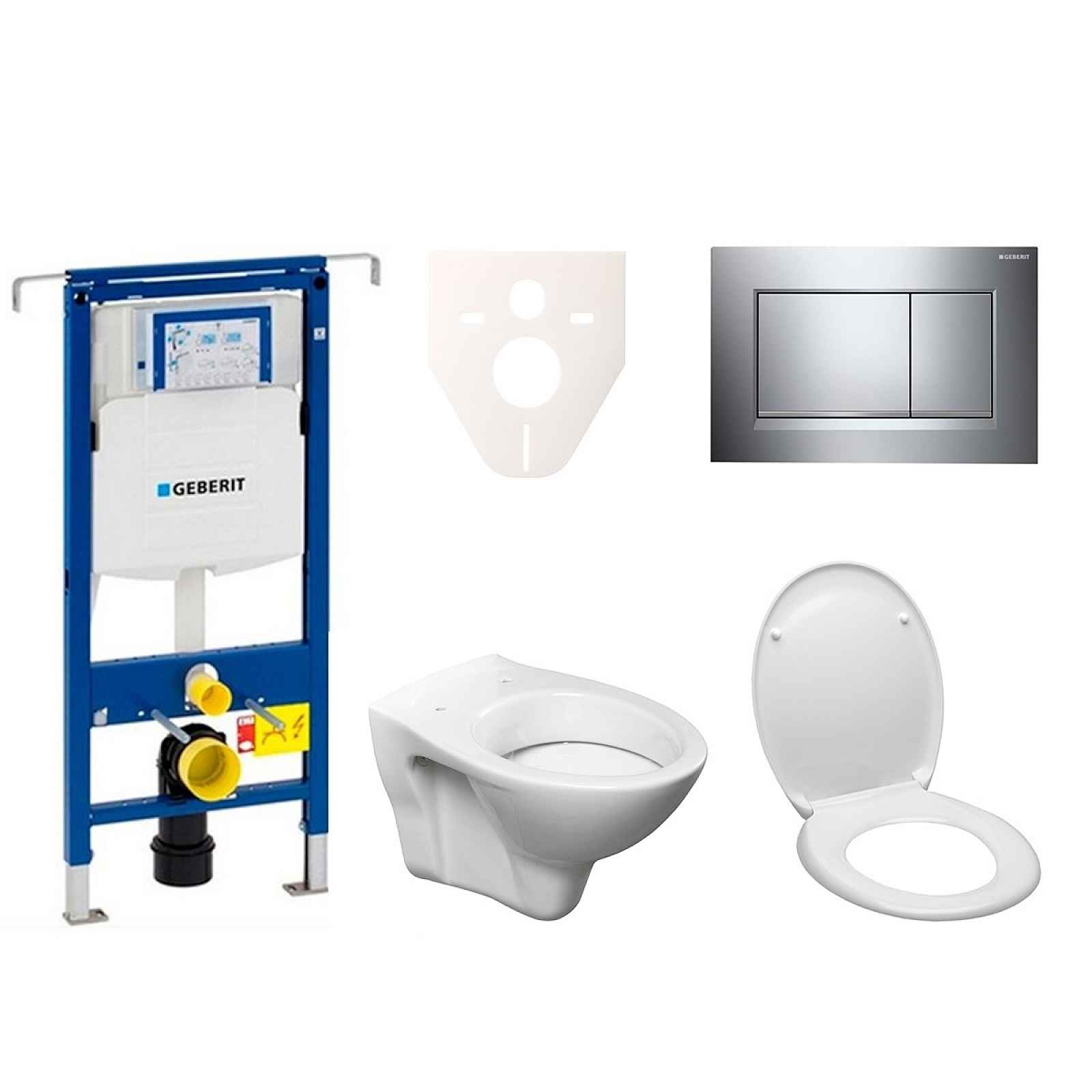 Závěsný set WC S-line + modul Geberit Duofix Speciál s tlačítkem Sigma 30 (chrom lesk/mat) 111.355.00.5 ND6