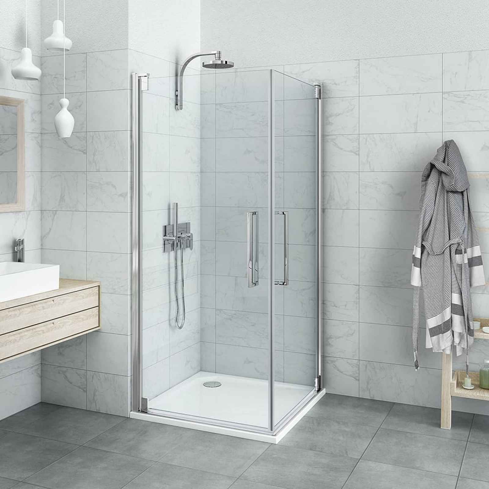 Sprchové dveře Walk-In / dveře 80 cm Roth Hitech Neo Line HI PI2 08020 VPE