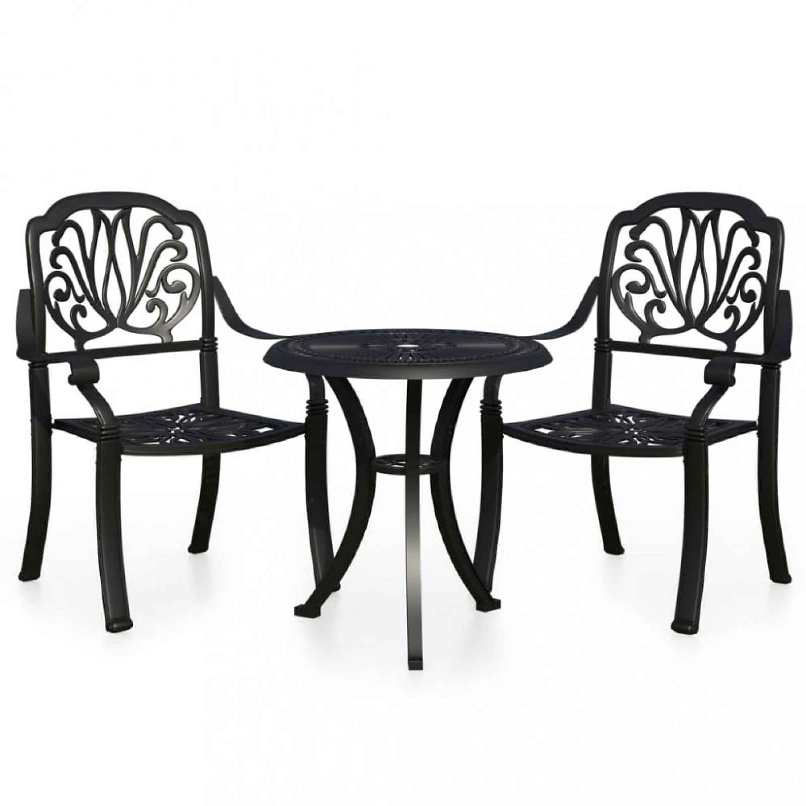 Zahradní bistro set 3 ks litý hliník Bílá