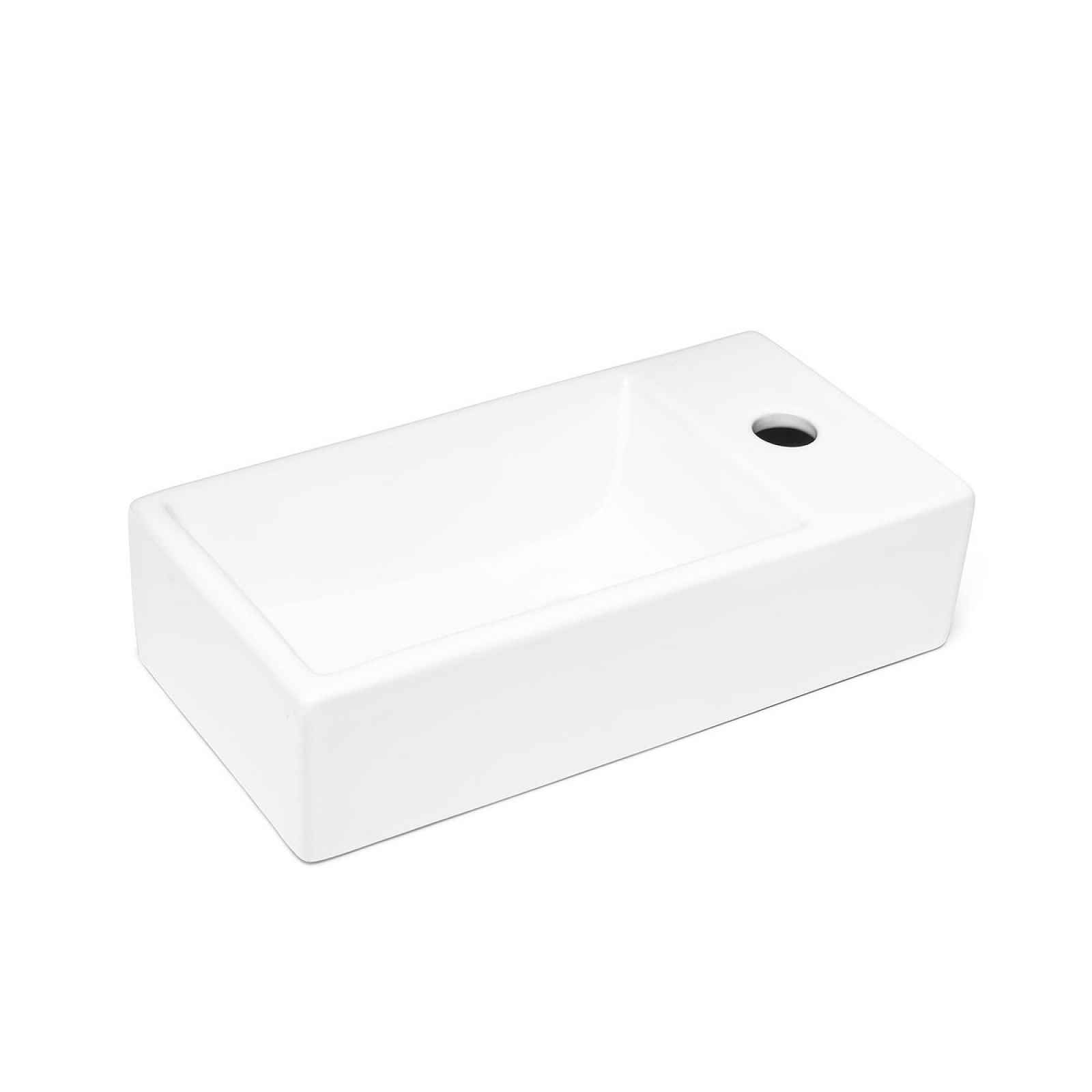 Umývátko Swiss Aqua Technologies Brevis 40,5x20,5 cm otvor pro baterii vpravo SATBRE4020SR