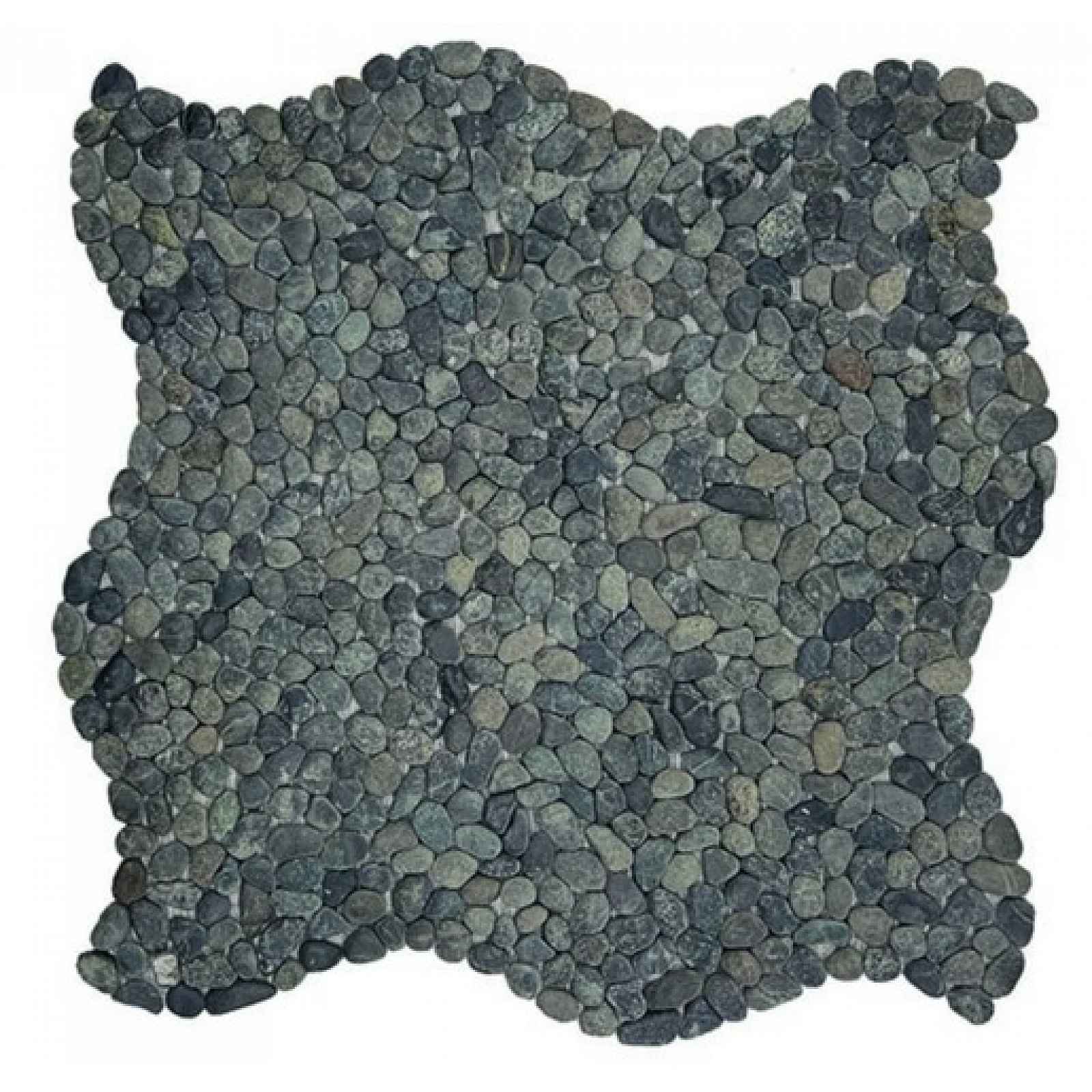 Kamenná mozaika Mosavit Mini pebbles negro 30x30 cm mat PEBBLENE 1,000 m2