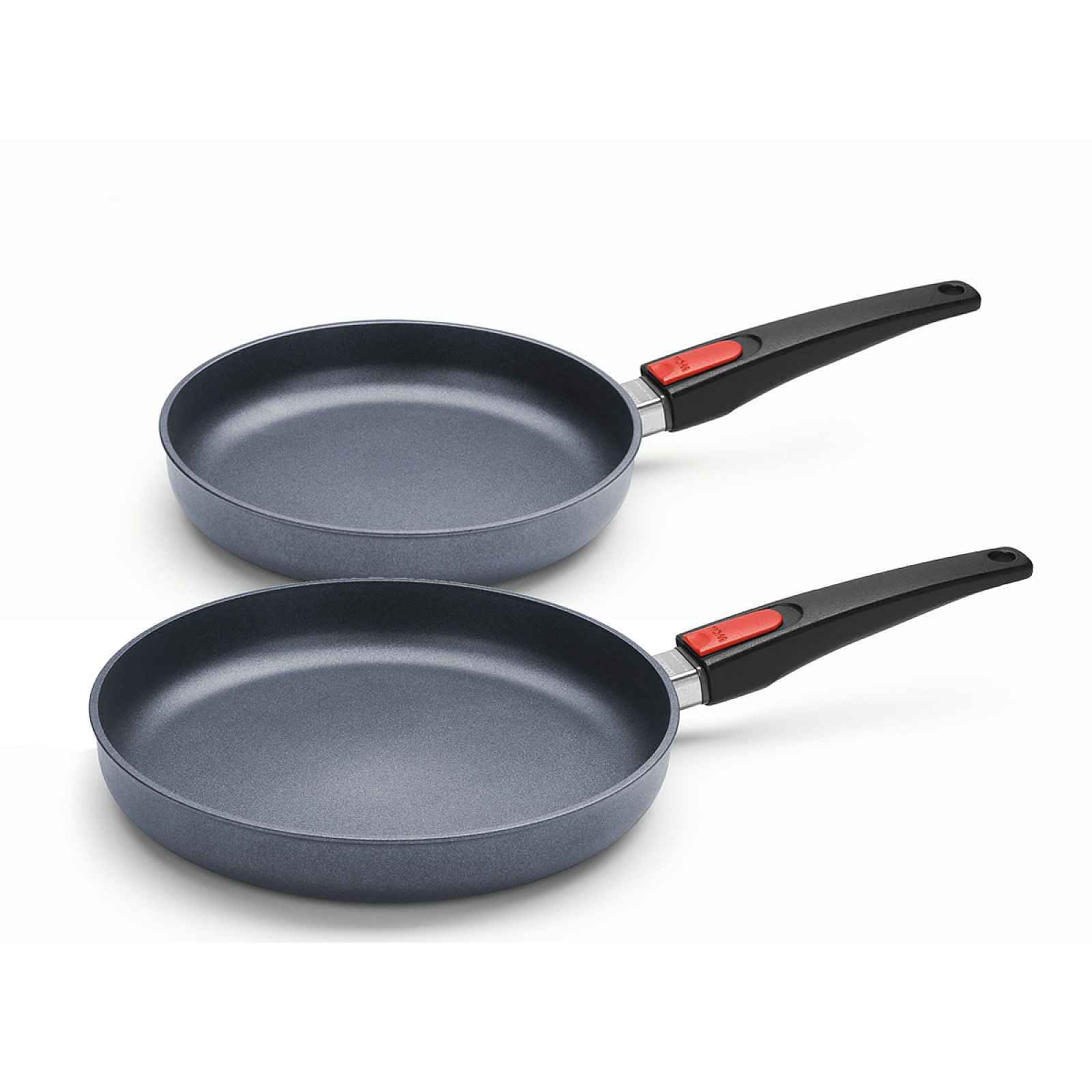 Woll Sada 2 nepřilnavých pánví Titanium Nowo s odnímatelnou rukojetí, 24 + 28 cm NB-NTI- SET-0002