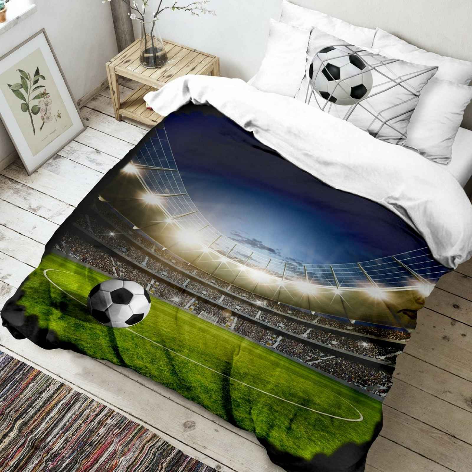 3D bavlněné povlečení FOTBAL 140 x 200 cm, česká výroba