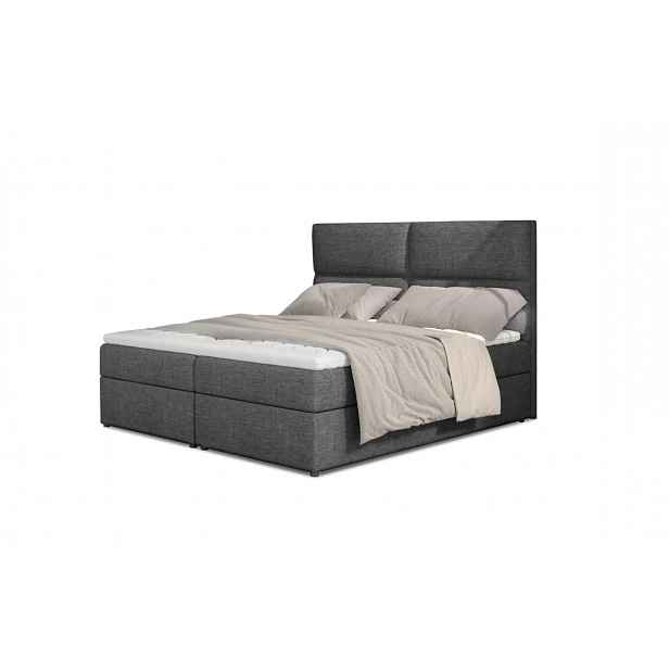 Boxspring PILANSI 13 180x200, tmavě šedá látka