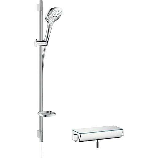 Sprchový systém Hansgrohe Raindance Select E na stěnu s termostatickou baterií chrom 27039000