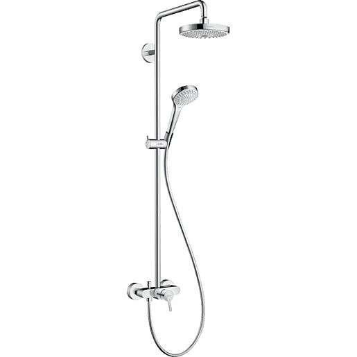 Sprchový systém Hansgrohe Croma Select S na stěnu s pákovou baterií bílá/chrom 27255400