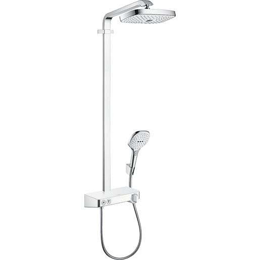 Sprchový systém Hansgrohe Raindance Select E na stěnu s termostatickou baterií bílá/chrom 27283400